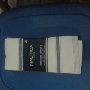 Nautica Set Of 3 Kitchen Towels Cotton Tea Towels